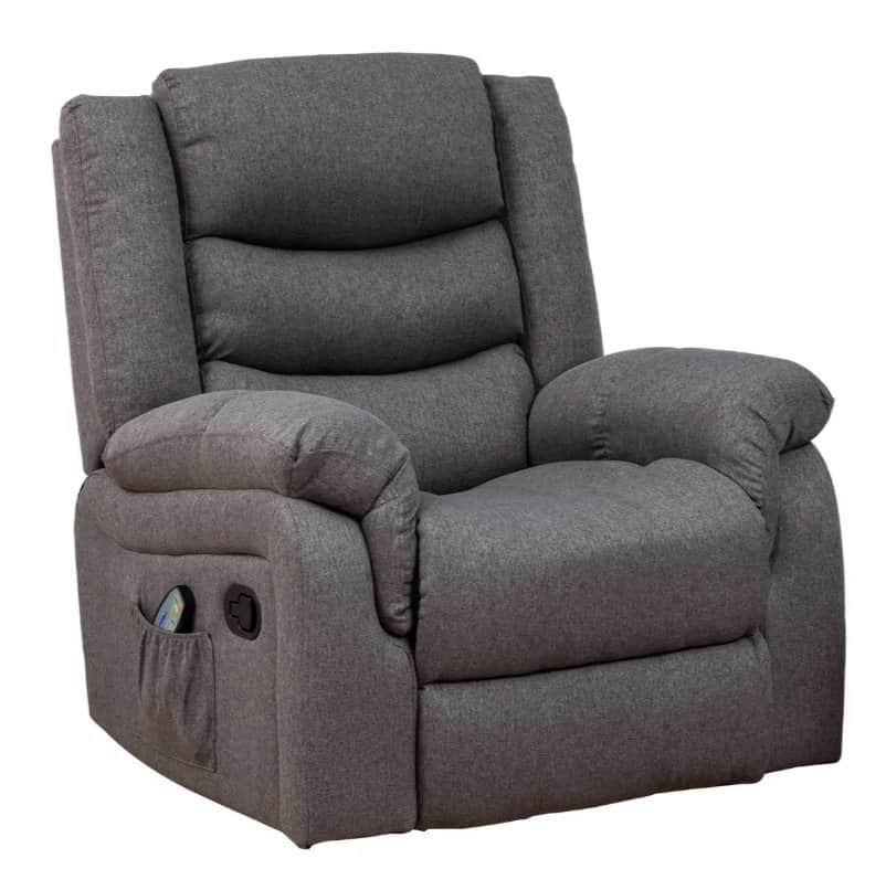 כורסאת מסאז בד אגאדיר לונה פרימיום אפור