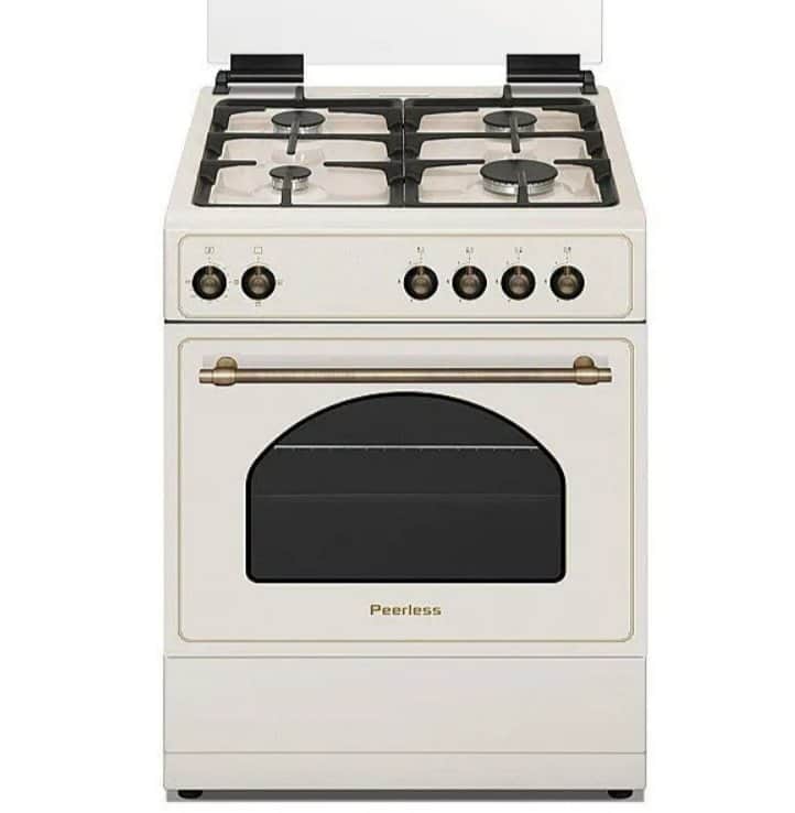 תנור משולב גז 60 רטרו בז peerless PR 6060 R-BEJ -S-T