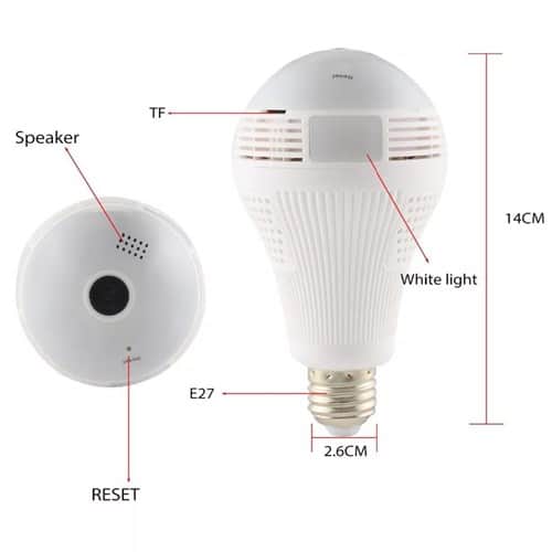 מצלמה נסתרת דמוי מנורה כוללת אופציה לשמע ודיבור