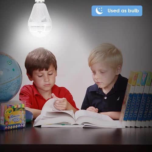 מצלמה נסתרת דמוי מנורה כוללת אופציה לשמע ודיבור