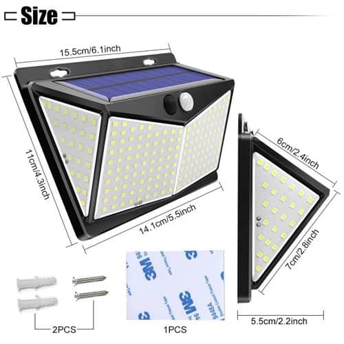 מנורת לדים סולארית מוגנת מים