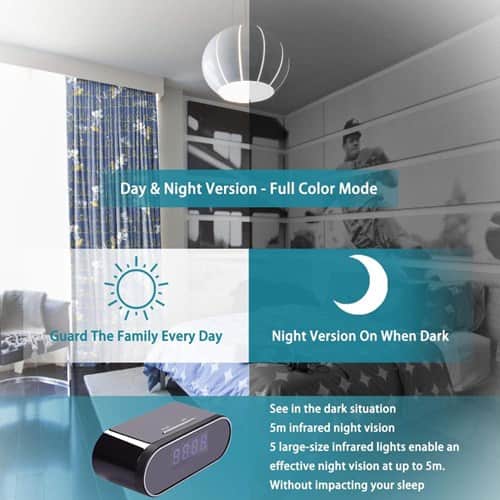 מצלמה נסתרת דמוי שעון מעורר