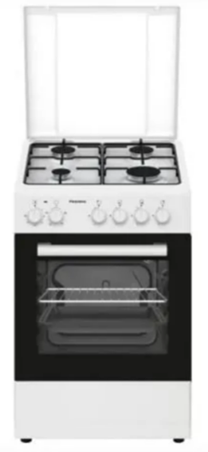 peerless תנור משולב כיריים 50 סמ לבן PR-5005 WH