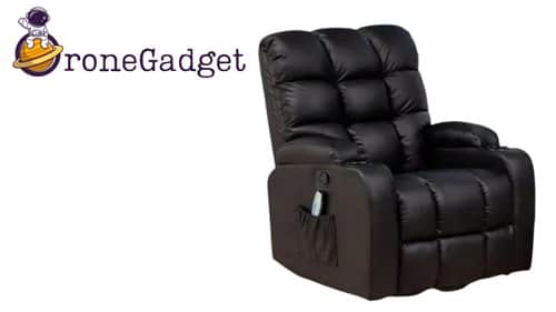 כורסת עיסוי מפנקת עור שחור