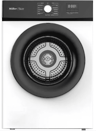 Muller - מייבש כביסה 8 ק” ג דלת שקופה DV80WL1V לבן